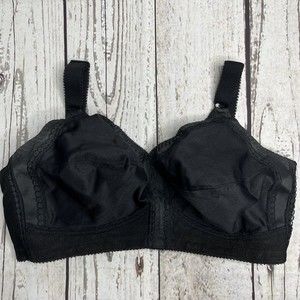 Playtex 38D Black Full Figure Everyday Basics Tricot Wireless 5213